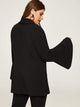 Plus Shawl Collar Flounce Sleeve Coat