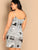 Plus Newspaper Print Bodycon Slip Dress