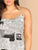 Plus Newspaper Print Bodycon Slip Dress