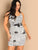 Plus Newspaper Print Bodycon Slip Dress