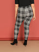 Plus Houndstooth Print Leggings