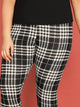 Plus Houndstooth Print Leggings