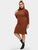 Plus Form Fitting Slit Hem Knit Dress