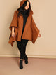 Plus Open Front Hooded Coat