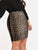 SHEIN Plus Contrast Sideseam Leopard Skirt