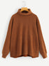  Plus Drop Shoulder High Neck Pullover