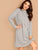 Plus Rib Knit Solid Hooded Dress