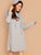 Plus Rib Knit Solid Hooded Dress