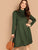  Plus Rolled Neck Swing Dress