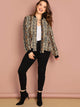 Plus Contrast Sideseam Snake Skin Jacket