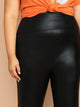 Plus Wide Waistband PU Leggings