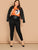 Plus Wide Waistband PU Leggings