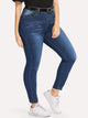 SHEIN Plus Bleach Wash Skinny Jeans Without Belted