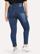 SHEIN Plus Bleach Wash Skinny Jeans Without Belted