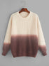 Plus Color-block Ombre Sweater