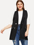 Plus Double Breasted Sleeveless Blazer