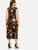 Plus Chain Print Form Fitting Dress