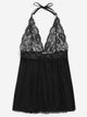 Plus Contrast Lace Dress With Thong