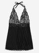 Plus Contrast Lace Dress With Thong