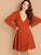  Plus Plunging Neck Rib-knit Dress