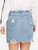 Plus Ripped Raw Hem Denim Skirt