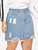 SHEIN Plus Ripped Raw Hem Denim Skirt