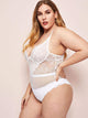 Plus Cut-out Lace Teddy Bodysuit