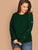 Plus Button Detail Rib Knit Pullover