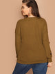 Plus Button Detail Rib Knit Pullover