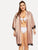Plus Eyelash Lace Satin Robe
