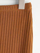 SHEIN Plus Solid Ribbed Knit Slit Hem Skirt