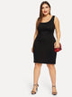 Plus Solid Tank Dress