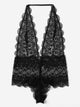 Plus Scalloped Trim Floral Lace Teddy Bodysuit