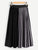 Plus Velvet Two Tone Pleated Skirt