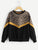 Plus Contrast Leopard Drop Shoulder Sweatshirt