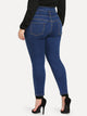 SHEIN Plus High Waist Button Jeans