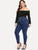 SHEIN Plus High Waist Button Jeans