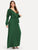  Plus Self Belted Surplice Wrap Dress