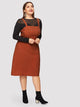 Plus Button Front Pinafore Dress