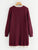 Plus Guipure Lace Trim Raglan Sleeve Sweater Dress