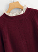 Plus Guipure Lace Trim Raglan Sleeve Sweater Dress