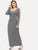 Plus Scoop Neck Maxi Pencil Dress