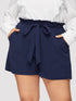 Plus Paperbag Waist Slant Pocket Shorts