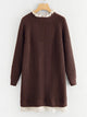 Plus Guipure Lace Trim Raglan Sleeve Sweater Dress