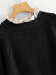 Plus Guipure Lace Trim Raglan Sleeve Sweater Dress