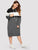 Plus Colorblock Drawstring Hoodie Dress