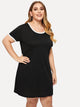 Plus Contrast Trim Dress