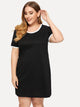 Plus Contrast Trim Dress