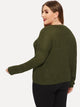 Plus Solid Choker Neck Jumper