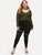 Plus Solid Choker Neck Jumper